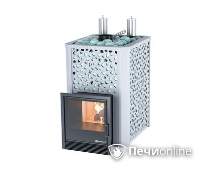 Дровяная печь-каменка ИзиСтим Ялта 25К (Березовый лист), AISI430 в Воронеже